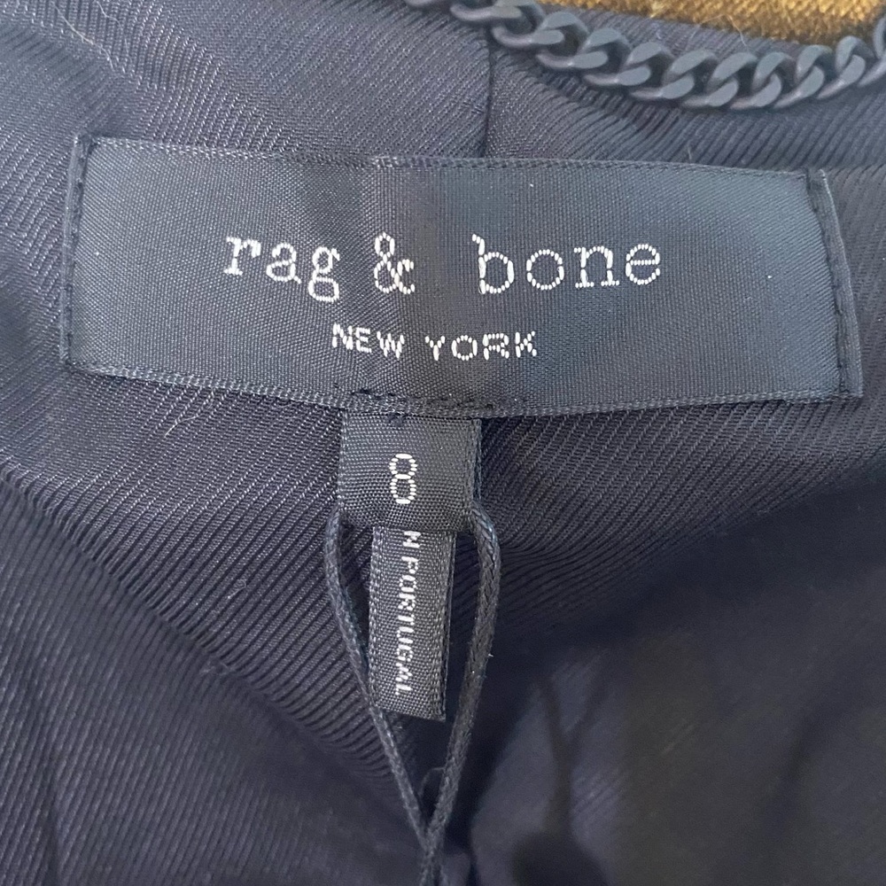 rag & bone Olive Green Velvet Military-Style Blazer - Picture 7 of 12